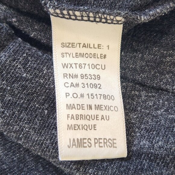 James Perse Dress Size 1 Small Black Raglan Long Sleeve Cowl Neck Sheath - Picture 9 of 10